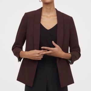 H&M Maroon longline blazer. NWOT